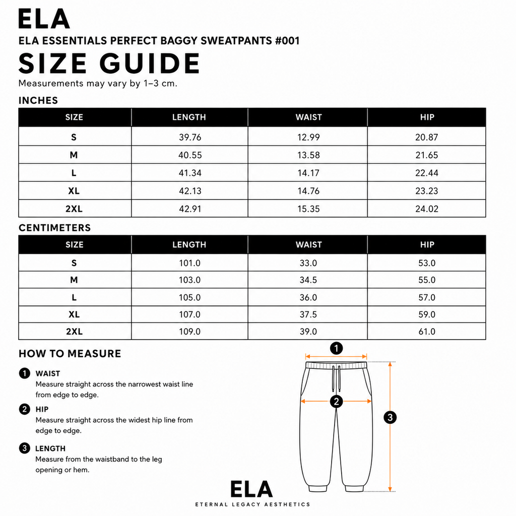 ELA ESSENTIALS PERFECT BAGGY HEAVYWEIGHT SWEATPANTS