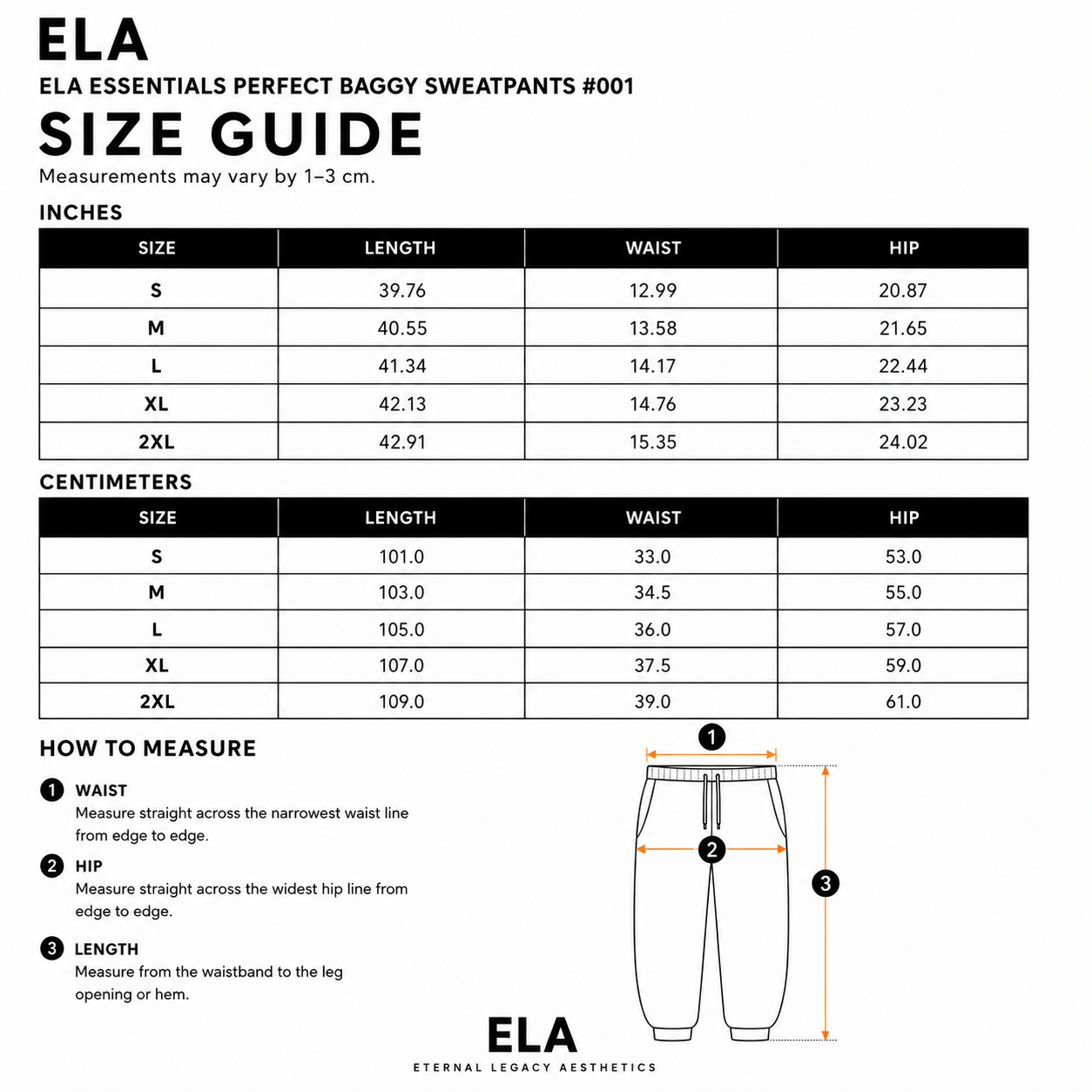 ELA ESSENTIALS PERFECT BAGGY HEAVYWEIGHT SWEATPANTS