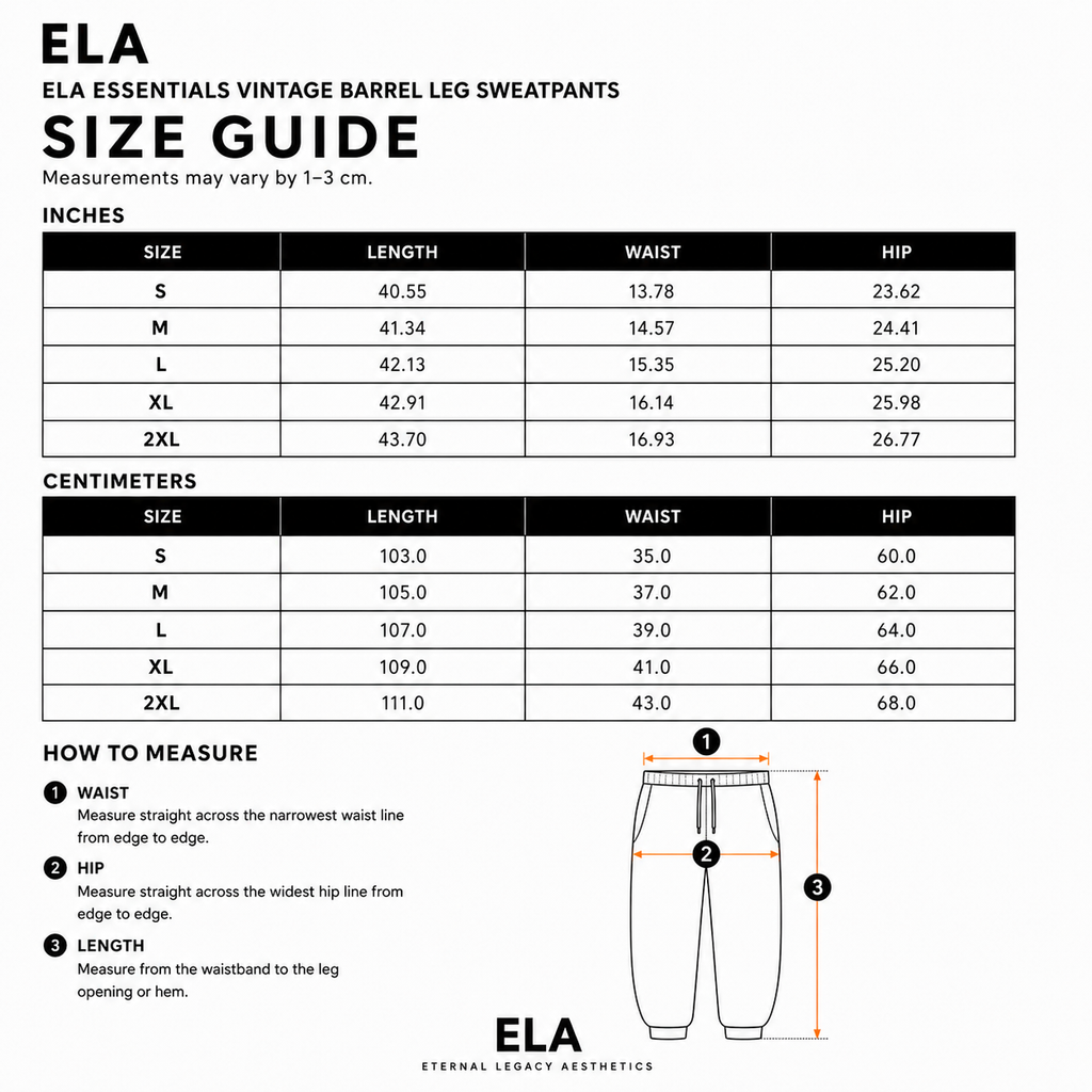 ELA ESSENTIALS VINTAGE BARREL LEG SWEATPANTS #001
