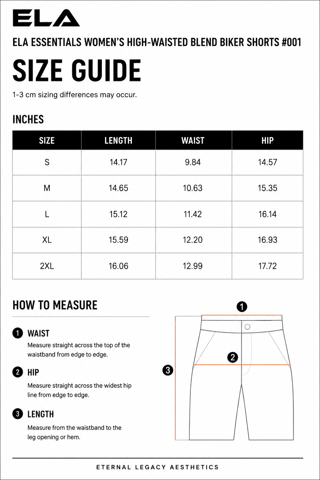 ELA ESSENTIALS HIGH-WAISTED BLEND BIKER SHORTS #001