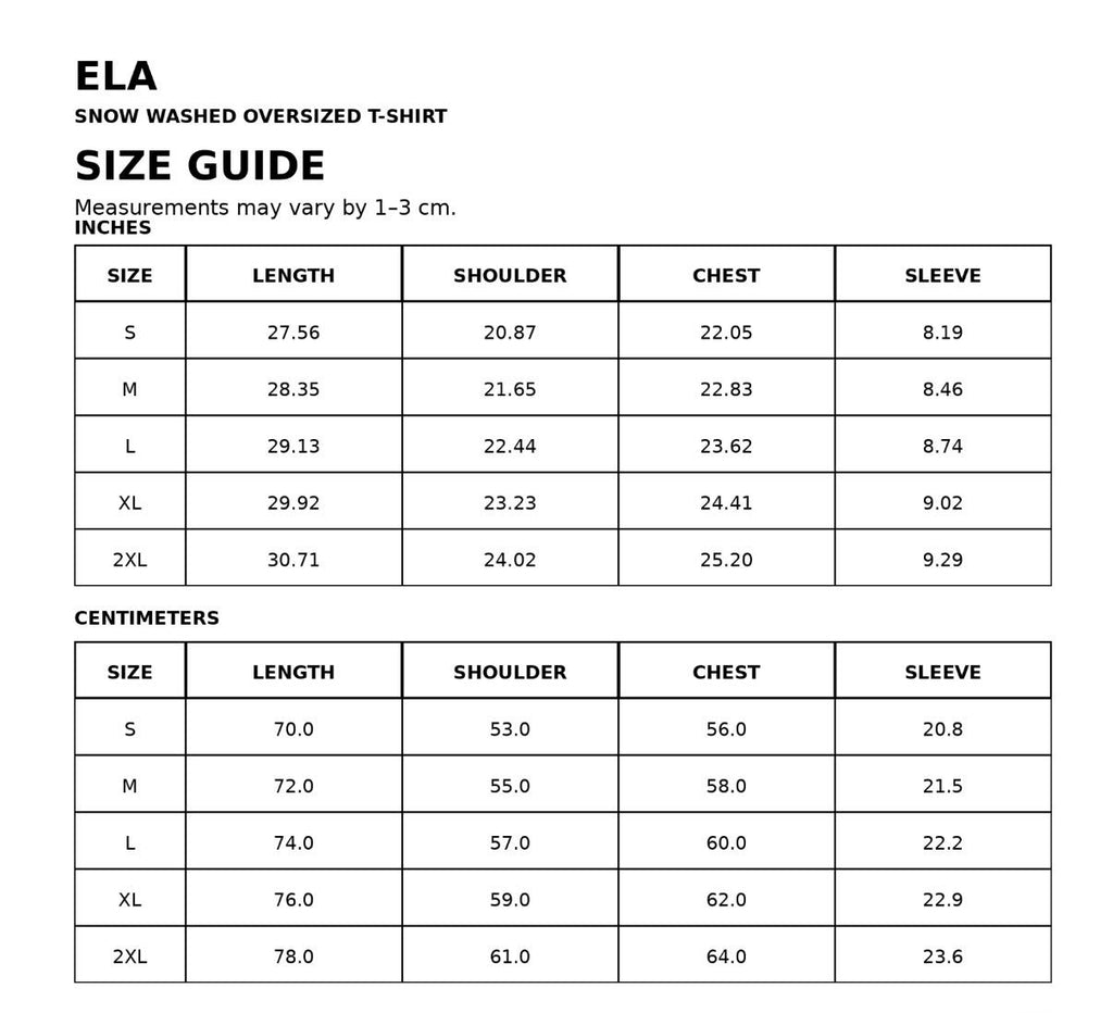 ELA ESSENTIALS OVERSIZED T-SHIRT #001