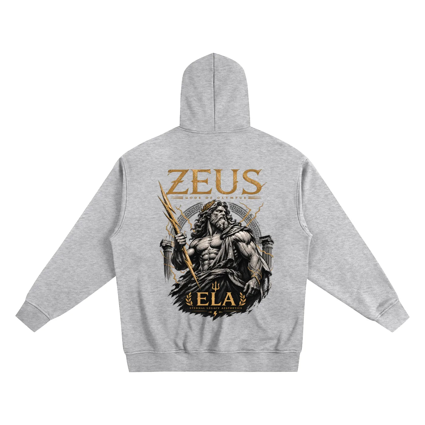 ELA GODS OF OLYMPUS ZEUS Vol. 01 HEAVYWEIGHT GRAPHIC ZIP-UP HOODIE