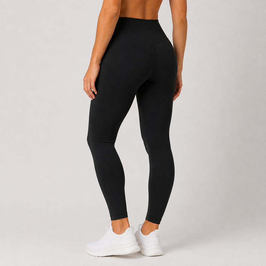 ELA ESSENTIALS WOMEN'S SOLID HIGH RISE LEGGINS #001