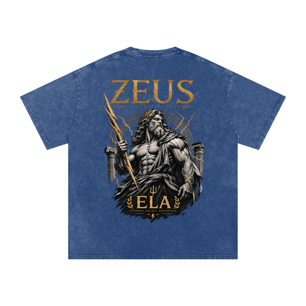 ELA GODS OF OLYMPUS: ZEUS vol. 01 OVERSIZED COTTON GRAPHIC T-SHIRT