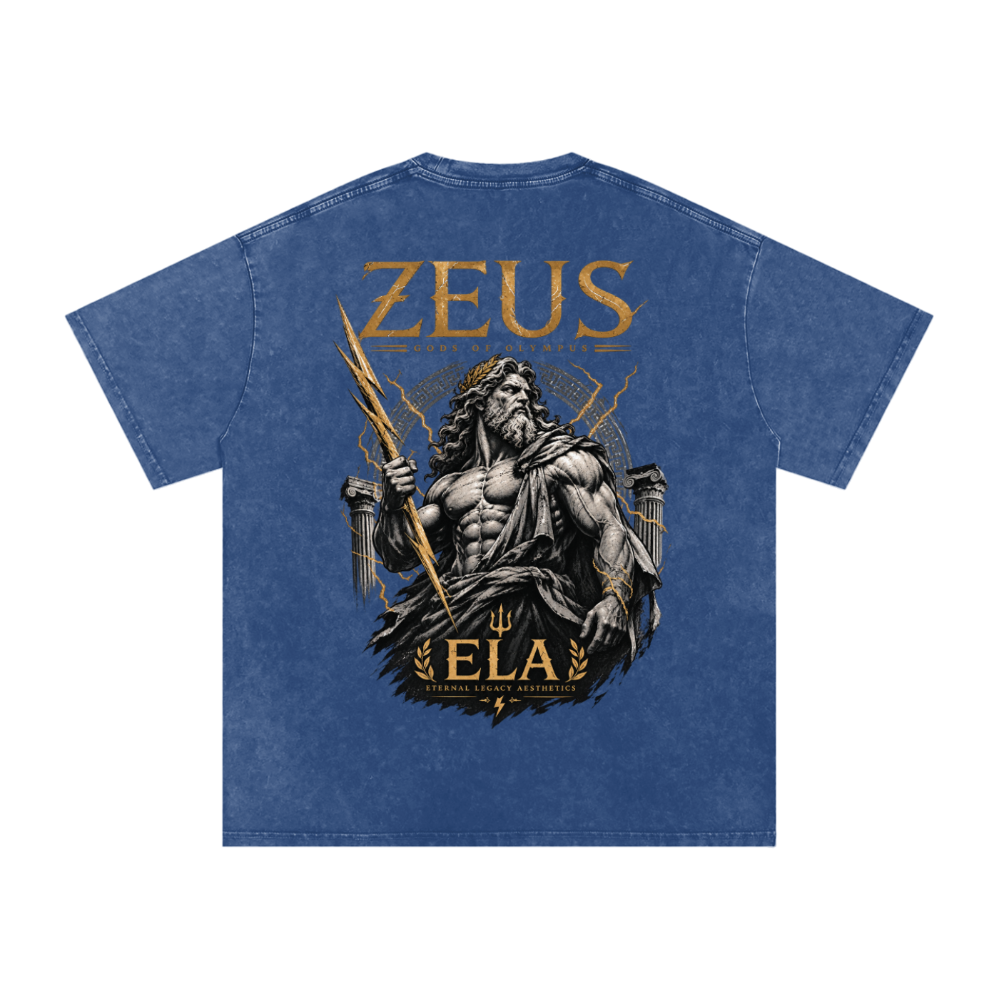 ELA GODS OF OLYMPUS: ZEUS vol. 01 OVERSIZED COTTON GRAPHIC T-SHIRT
